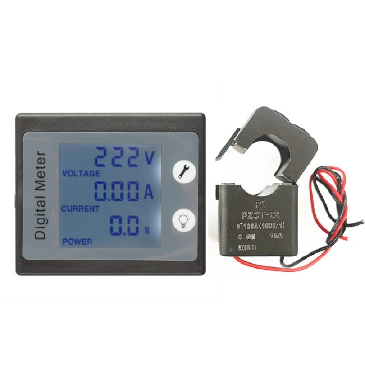 peacefair PZEM-011 AC Digital Display Multi-function Voltage and Current Meter Electrician Instrument, Specification:Host + Opening CT - Current & Voltage Tester by peacefair | Online Shopping UK | buy2fix