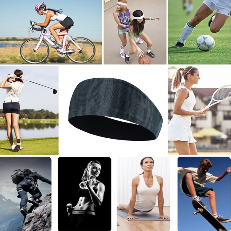 Absorbent Cycling Yoga Sport Sweat Headband Men Sweatband For Men and Women Yoga Hair Bands Head Sweat Bands Sports Safety(Light Grey) - Outdoor & Sports by buy2fix | Online Shopping UK | buy2fix