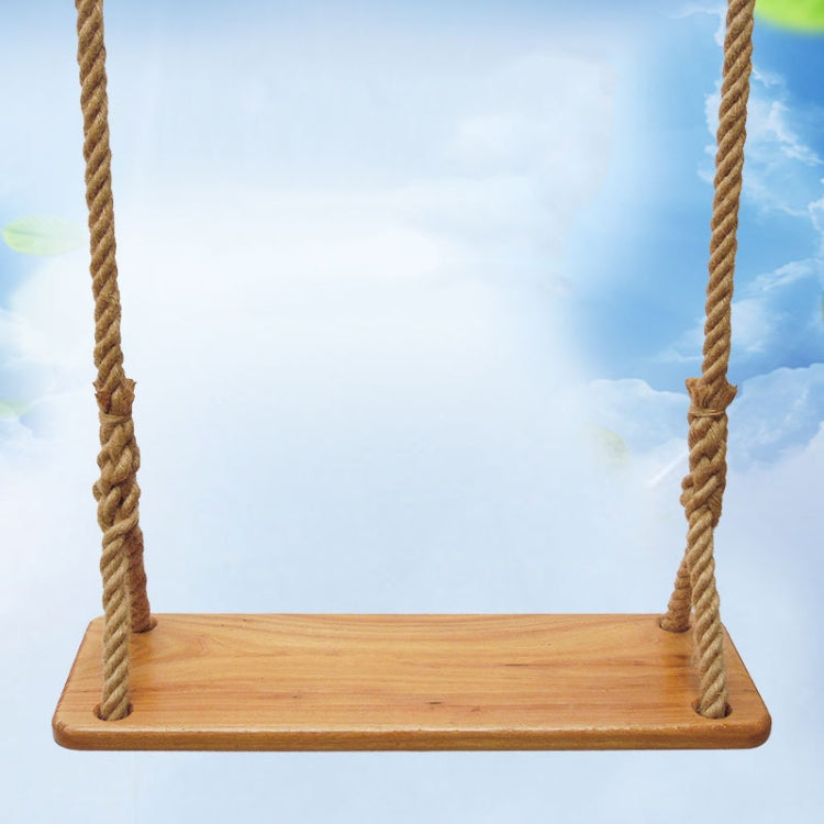 Outdoor Swing Indoor Balcony Children Adult Solid Wood Swing, Style:Hemp Rope(60x16 cm) - Toy Sports by buy2fix | Online Shopping UK | buy2fix