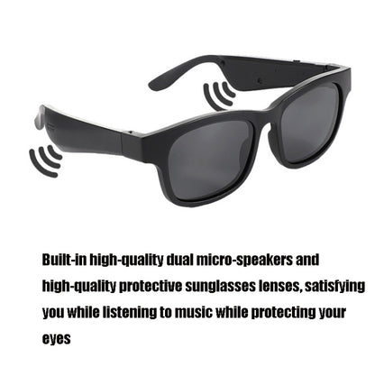 A12 Smart Bluetooth Audio Sunglasses Bluetooth Glasses(Silver) - Bluetooth Earphone by buy2fix | Online Shopping UK | buy2fix