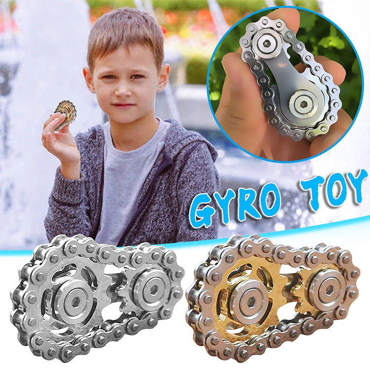 Chain Gyro Fingertip Gyro EDC Metal Toy Gear Sprocket Flywheel, Colour:  Gold Plated Edition - Spinning Toys by buy2fix | Online Shopping UK | buy2fix