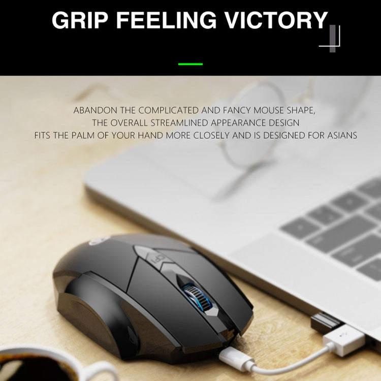 Inphic PM6 6 Keys 1000/1200/1600 DPI Home Gaming Wireless Mechanical Mouse, Colour: Gray Wireless Charging Silent Version - Computer & Networking by Inphic | Online Shopping UK | buy2fix