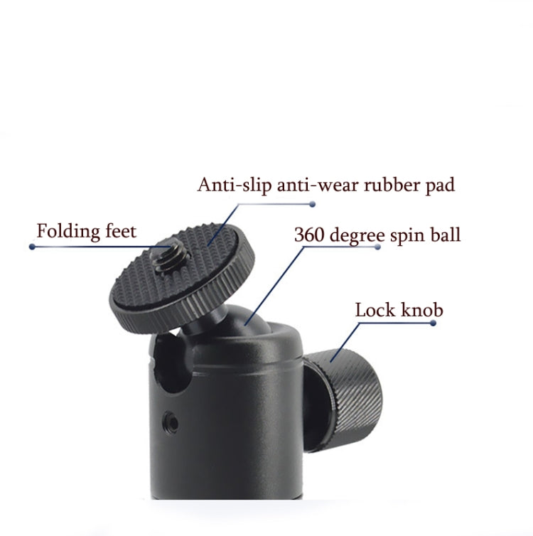 BH-901 Mini Desktop Aluminum Alloy Tripod Mini Ball Head 360 Degree Pan 90 Degree Tilt Tripod - Camera Accessories by buy2fix | Online Shopping UK | buy2fix