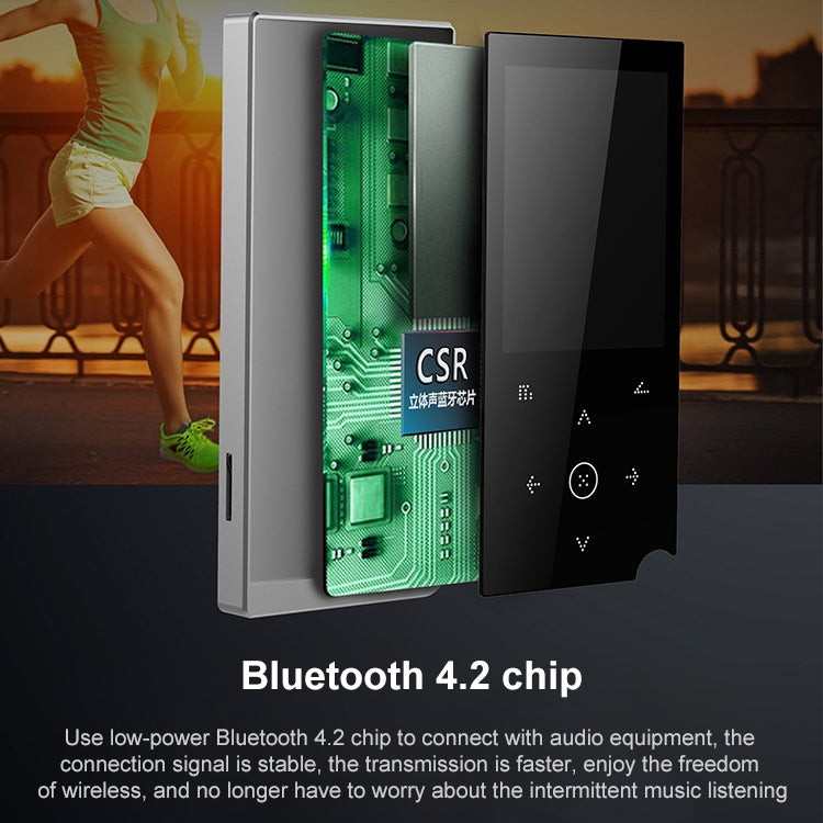 E05 2.4 inch Touch-Button MP4 / MP3 Lossless Music Player, Support E-Book / Alarm Clock / Timer Shutdown, Memory Capacity: 4GB without Bluetooth(Blue) - Consumer Electronics by buy2fix | Online Shopping UK | buy2fix