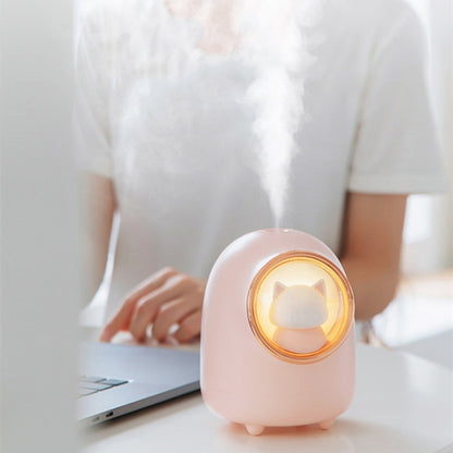 M08 Battery Type Cartoon Space Capsule Car Portable Cute Pet Desktop Humidifier(Pink) - Home & Garden by buy2fix | Online Shopping UK | buy2fix