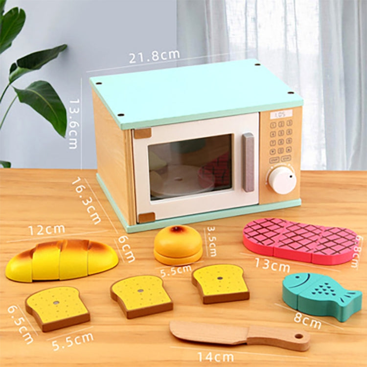 Children Simulation Kitchen Set Baby Wooden Food Cutting Pretend Play Toy Mini Oven - Pretend Play Toys by buy2fix | Online Shopping UK | buy2fix