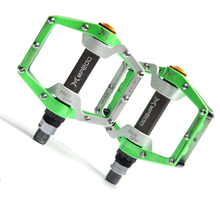 MPEDA Mountain Bike Bearing Pedal Ultra-Light Aluminum Alloy Non-Slip Bearing Pedal, Size: 930(White Green) - Pedals by MPEDA | Online Shopping UK | buy2fix