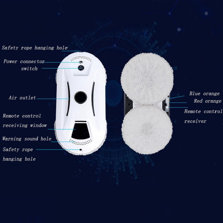 N361 Household Intelligent Automatic Electric Ultra-Thin Glass Cleaning Machine, Product specifications: EU Plug(White) - Consumer Electronics by buy2fix | Online Shopping UK | buy2fix