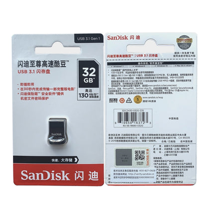 SanDisk CZ430 USB 3.1 Mini Computer Car U Disk, Capacity: 32GB - USB Flash Drives by SanDisk | Online Shopping UK | buy2fix