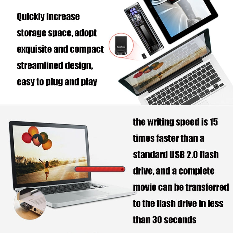 SanDisk CZ430 USB 3.1 Mini Computer Car U Disk, Capacity: 128GB - USB Flash Drives by SanDisk | Online Shopping UK | buy2fix