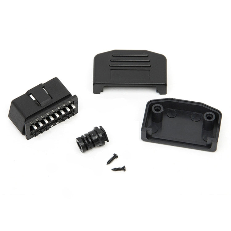 5 PCS 16PIN Car Male Connector OBD2 Connector Plug + Shell + Line Card + Screw OBD Plug J1962M - In Car by buy2fix | Online Shopping UK | buy2fix