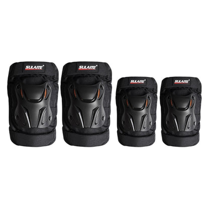 SULAITE Motorcycle Riding Equipment Protective Gear Off-Road Riding Anti-Fall Protector, Specification: Knee Pads+Elbow Pad - Protective Gear by SULAITE | Online Shopping UK | buy2fix