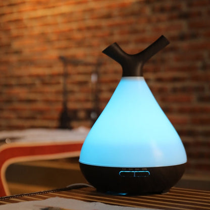 YCTA-008 Household Mute Small Wood Grain Colorful Light Aroma Diffuser Night Tree Air Humidifier, Product specifications: US Plug(Deep Wood Grain) - Home & Garden by buy2fix | Online Shopping UK | buy2fix