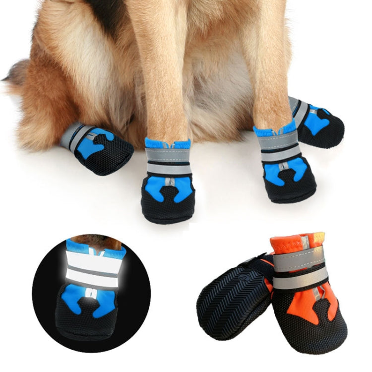 Wear-Resistant Non-Slip & Waterproof Pet Shoe Covers Medium And Large Dog Shoes(S Orange) - Home & Garden by buy2fix | Online Shopping UK | buy2fix