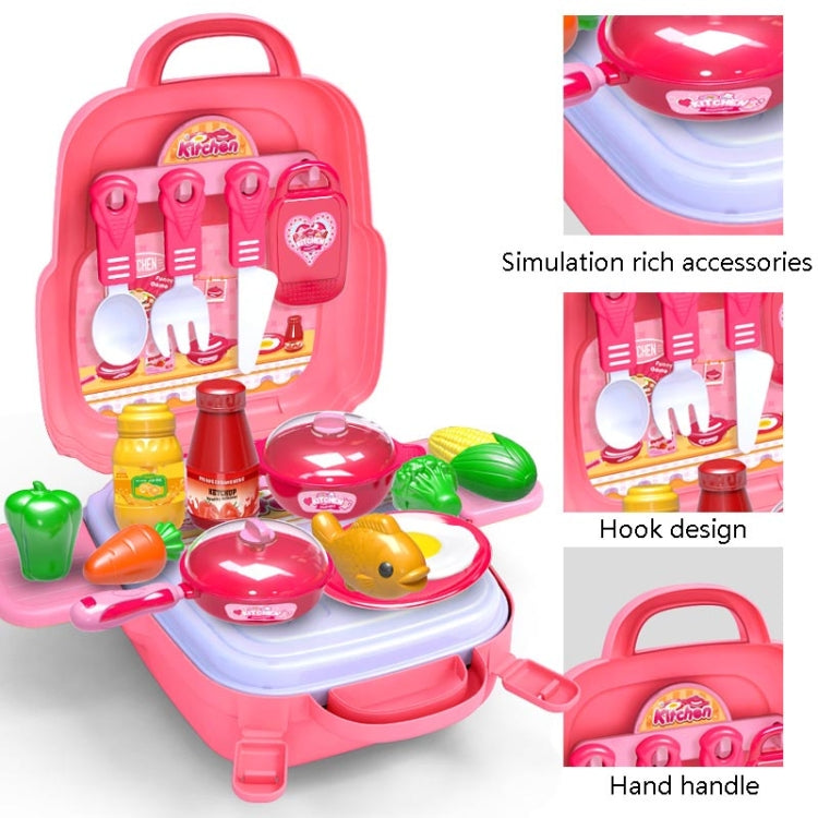 Educational Toys Children Simulation Pretend Play House Toys Kit Backpack(Kitchen) - Pretend Play Toys by buy2fix | Online Shopping UK | buy2fix