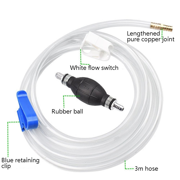 3m Manual One-Way Valve Oil Pump Fuel Hand Oil Pump Car Fuel Pipe Oil Pump - oil tank tubes & oil pumps by buy2fix | Online Shopping UK | buy2fix