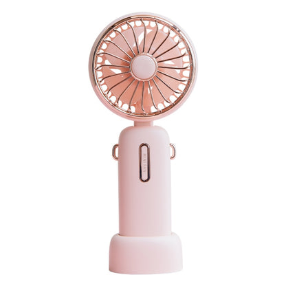 WT-F40 Household Outdoor Handheld Flip Fan Portable USB Retro Folding Desktop Fan(Coral Powder) - Electric Fans by buy2fix | Online Shopping UK | buy2fix