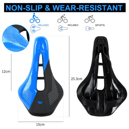 WEST BIKING Cycling Seat Hollow Breathable Comfortable Saddle Riding Equipment(Black Blue) - Outdoor & Sports by WEST BIKING | Online Shopping UK | buy2fix