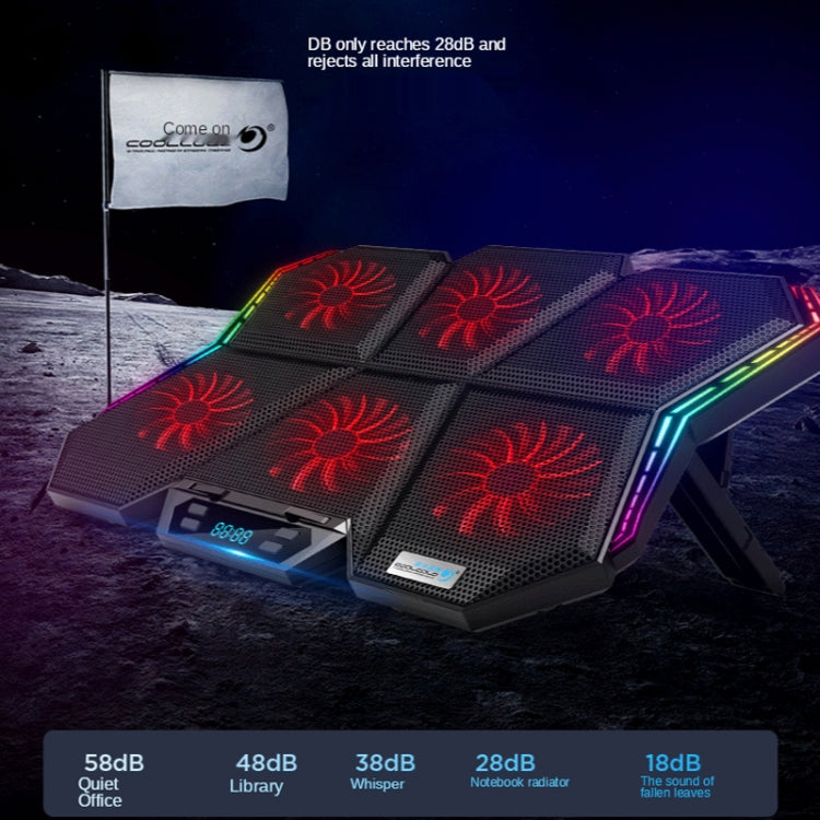 COOLCOLD RGB Notebook Radiator Six Fan Adjustable Laptop Cooling Base 5V Speed  Colorful Version - Computer & Networking by COOLCOLD | Online Shopping UK | buy2fix