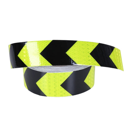 2 PCS Fluorescent Yellow Black Arrow Truck Sign Sticker Corridor Reflective Floor Stickers, Specification: 5cm x 20m - Reflective Material by buy2fix | Online Shopping UK | buy2fix