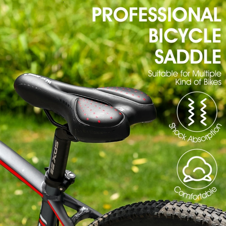 WEST BIKING YP0801086 Silicone Thickened Soft And Comfortable Bicycle Seat(Black Red) - Outdoor & Sports by WEST BIKING | Online Shopping UK | buy2fix