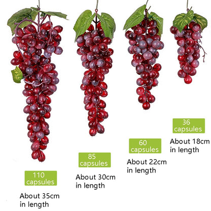 2 Bunches 85 Purple Grape Simulation Fruit Simulation Grapes PVC with Cream Grape Shoot Props - Camera Accessories by buy2fix | Online Shopping UK | buy2fix