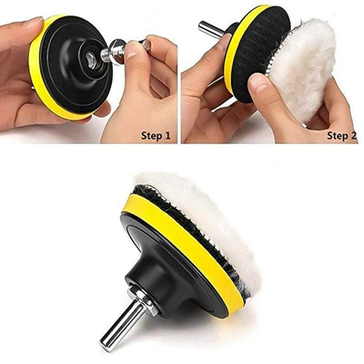 4 Inch 11 In 1 3-7 Inch Car Polishing and Waxing Sponge Plate Sponge Pad Set - Polishing Machine & Accessories by buy2fix | Online Shopping UK | buy2fix