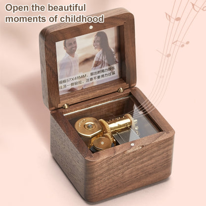 Frame Style Music Box Wooden Music Box Novelty Valentine Day Gift,Style: Rosewood Gold-Plated Movement - Home & Garden by buy2fix | Online Shopping UK | buy2fix