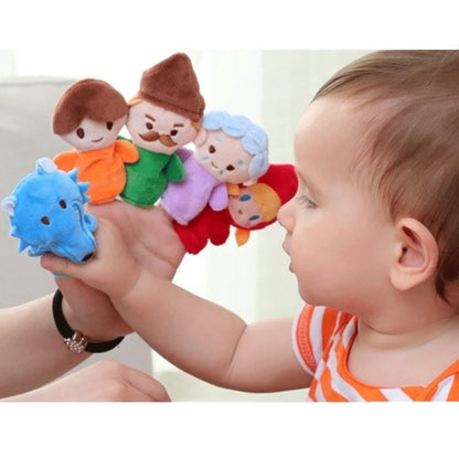 Animal Finger Dolls Plush Toys For Preschool Education, Height: 7.5cm(5 PCS/Set Tadpole+Story Card) - Soft Toys by buy2fix | Online Shopping UK | buy2fix