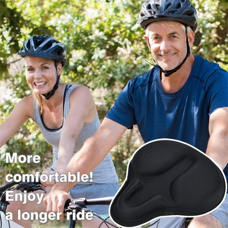 2 PCS Bicycle Cushion Cover Mountain Bike Road Bike Thickened Silicone Cushion Cover Riding Equipment(Black) - Outdoor & Sports by buy2fix | Online Shopping UK | buy2fix