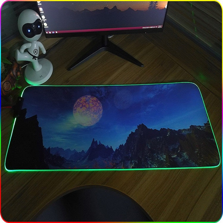 260x390x3mm F-01 Rubber Thermal Transfer RGB Luminous Non-Slip Mouse Pad(Vast Starry Sky) - Mouse Pads by buy2fix | Online Shopping UK | buy2fix