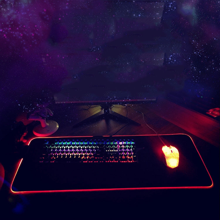 350x600x4mm F-01 Rubber Thermal Transfer RGB Luminous Non-Slip Mouse Pad(Vast Starry Sky) - Mouse Pads by buy2fix | Online Shopping UK | buy2fix