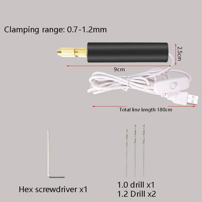 Household Mini Electric Drilling Handheld Jade Polishing Engraving Tool Electric Grinder(Electric Drill+3 Drills+Wrenches) - Drill & Drill Bits by buy2fix | Online Shopping UK | buy2fix