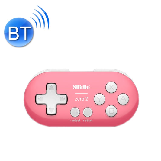 8Bitdo Zero2 Wireless Bluetooth Mini Handle For Switch / Windows / Android / MacOS / Steam / Respeberr(Pink) - Gamepads by 8Bitdo | Online Shopping UK | buy2fix