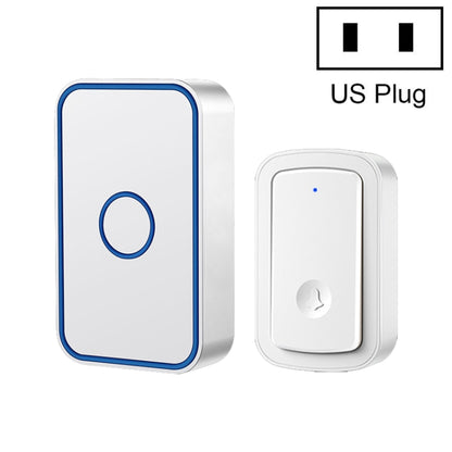 CACAZI A19 1 For 1 Wireless Music Doorbell without Battery, Plug:US Plug(White) - Wireless Doorbell by CACAZI | Online Shopping UK | buy2fix