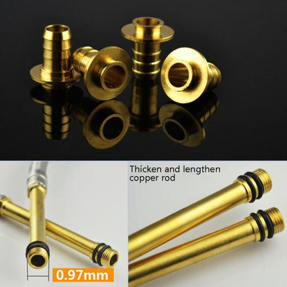 4 PCS Weave Stainless Steel Flexible Plumbing Pipes Cold Hot Mixer Faucet Water Pipe Hoses High Pressure Inlet Pipe, Specification: 60cm 8cm Copper Rod - Home & Garden by buy2fix | Online Shopping UK | buy2fix