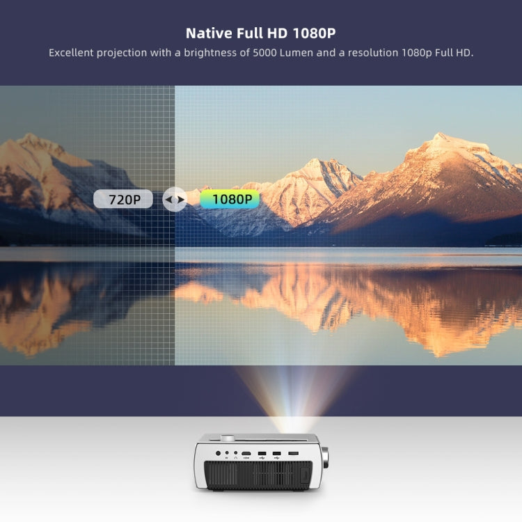 YG430 1080P 5G Mobile Phone Wireless Multi-Screen Version Home Projector Office HD Mini Portable Projector, Plug Type： US Plug - Consumer Electronics by buy2fix | Online Shopping UK | buy2fix