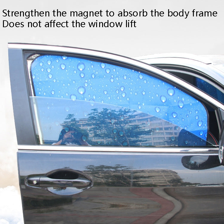 4 PCS R-2938 Single-Layer Sun Protection Magnetic Car Curtain Vehicle Water Drop Sunshade(Blue Left) - In Car by buy2fix | Online Shopping UK | buy2fix