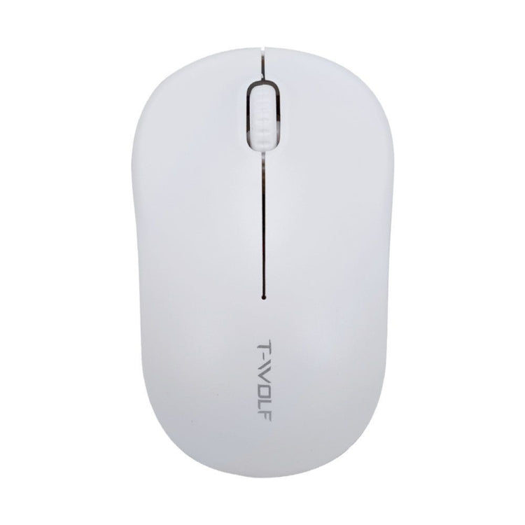 T-WOLF Q4 3 Keys 2.4GHz Wireless Mouse Desktop Computer Notebook Game Mouse(White) - Wireless Mice by T-WOLF | Online Shopping UK | buy2fix