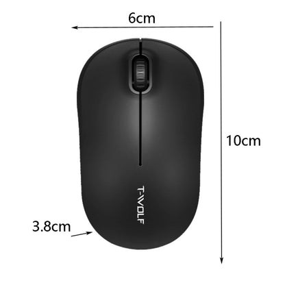 T-WOLF Q4 3 Keys 2.4GHz Wireless Mouse Desktop Computer Notebook Game Mouse(White) - Wireless Mice by T-WOLF | Online Shopping UK | buy2fix