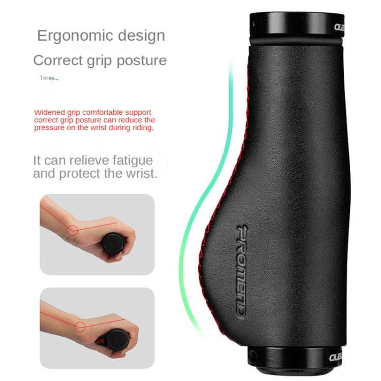 1 Pair PROMEND GR-502H Bicycle Mountain Bike Folding Bike Locking Ergonomic Meat Ball Gloves(Black Crack) - Bicycle Grips by PROMEND | Online Shopping UK | buy2fix