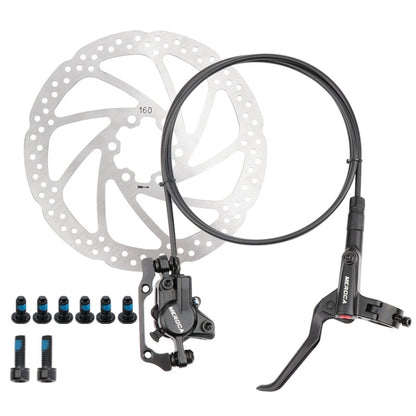 Meroca M800 Bicycle Brake Mountain Bike Universal Bilateral Brake Oil Pressure Disc Brake, Style: Left Back 1400mm + Disc Brake - Outdoor & Sports by Meroca | Online Shopping UK | buy2fix