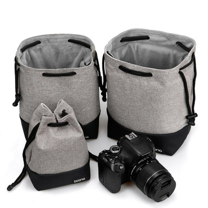 Baona Waterproof Micro SLR Camera Bag Protective Cover Drawstring Pouch Bag, Color: Large Gray - Camera Accessories by Baona | Online Shopping UK | buy2fix