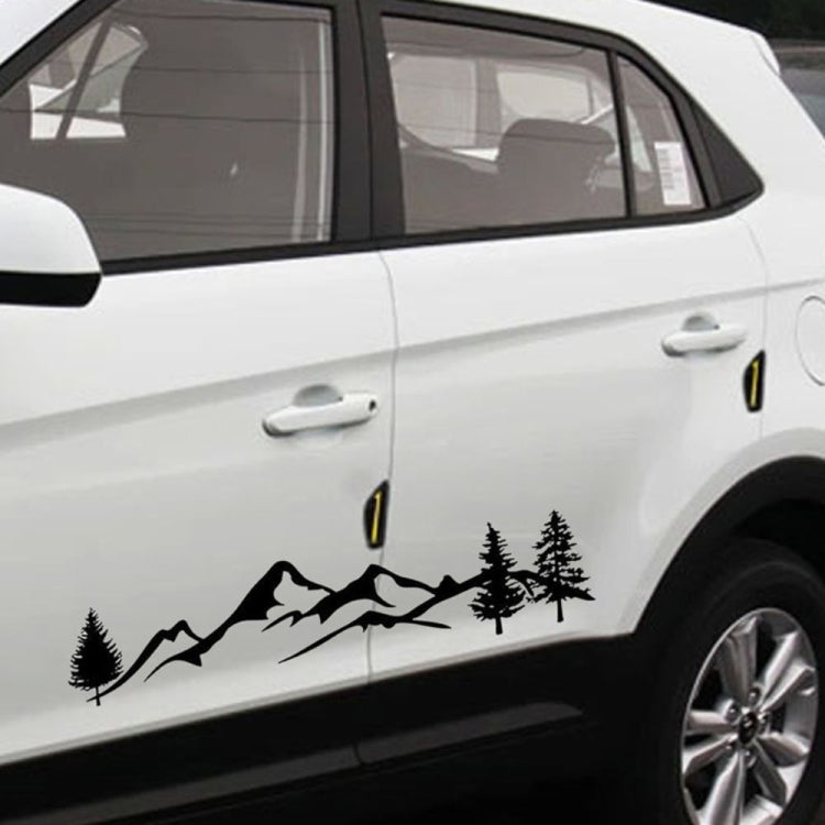 2 PCS D-791 Mountain Forest Car Sticker SUV Off-Road Vehicle Body Sticker Rear Windshield Car Sticker(Black) - In Car by buy2fix | Online Shopping UK | buy2fix