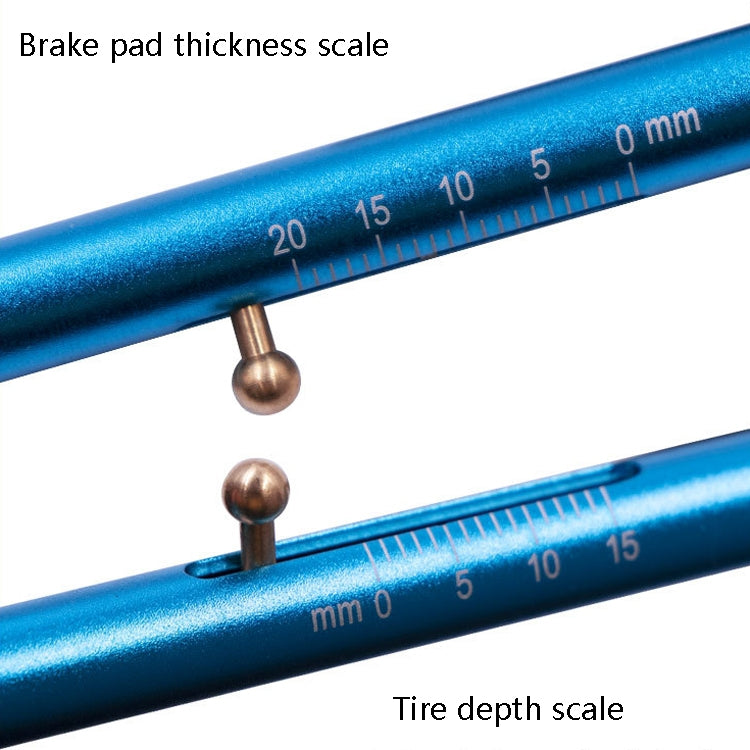 Auto Repair 2 In 1 Testing Tool Brake Pad Thickness Test Pen Car Tire Treated Depth Test Instrument(Detection Pen) - In Car by buy2fix | Online Shopping UK | buy2fix