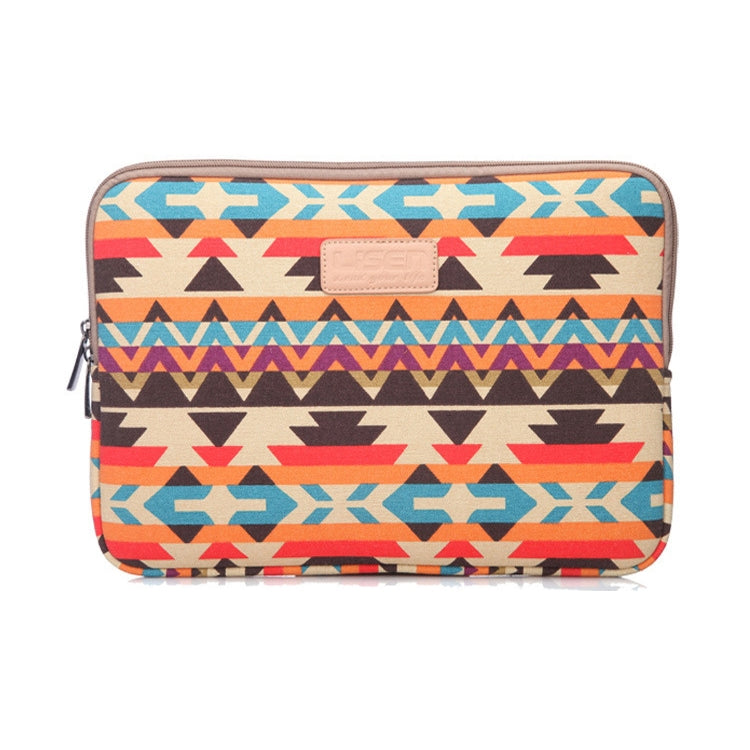 LiSEN LS-518 Lingge Pattern Laptop Computer Liner Bags, Size: 13 inch(Orange Pattern Geometry) - 13.3 inch by LiSEN | Online Shopping UK | buy2fix