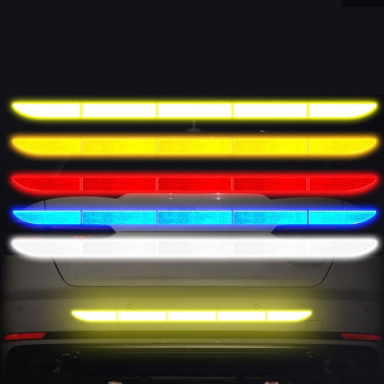 5 Sets Car Trunk Reflective Decorative Strip Anti-Scratch Car Tail Warning Decorative Stickers(Fluorescent Yellow) - In Car by buy2fix | Online Shopping UK | buy2fix