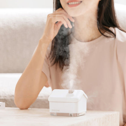 QB2020-008-G1 Mini Snow House Air Humidifier USB Bedroom Christmas Humidifier(White) - Home & Garden by buy2fix | Online Shopping UK | buy2fix
