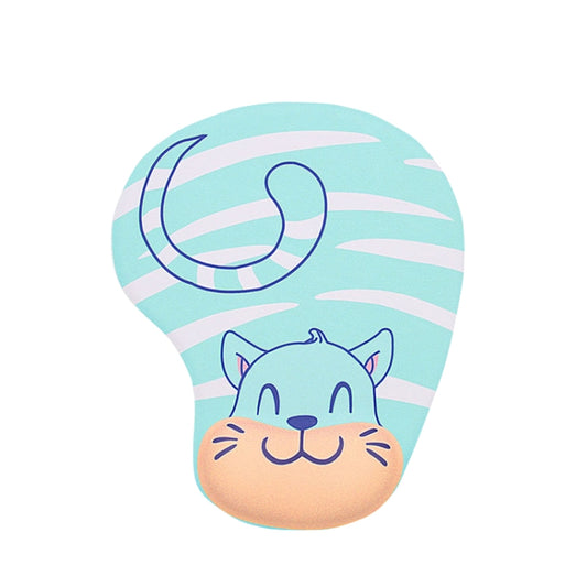 2 PCS Silicone Comfortable Padded Non-Slip Hand Rest Wristband Mouse Pad, Colour: Blue Cat - Mouse Pads by buy2fix | Online Shopping UK | buy2fix