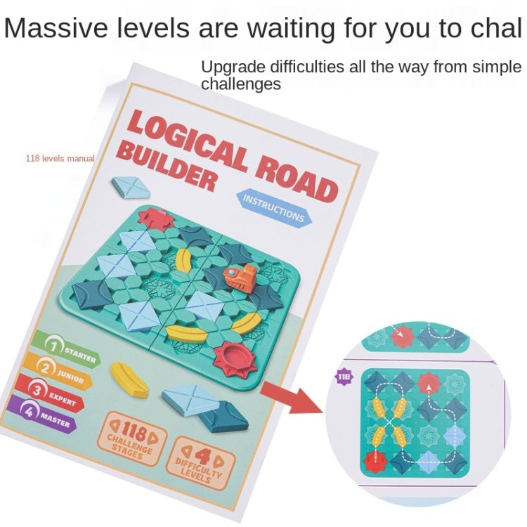 Tabletop Game Road Builder Maze Thinking Logical Reasoning Pull Back Forklift Children Toy(118 Levels) - DIY Developmental Toys by buy2fix | Online Shopping UK | buy2fix